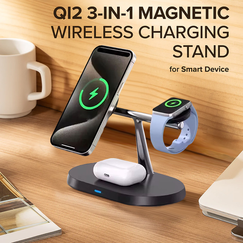Wireless Charger 3 In 1 - Магнитная беспроводная зарядная станция 3-в-1 для