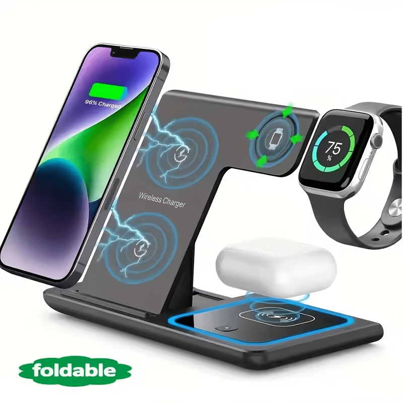 Wireless Charger 3 In 1 - Беспроводная зарядная станция 3-в-1, складная база