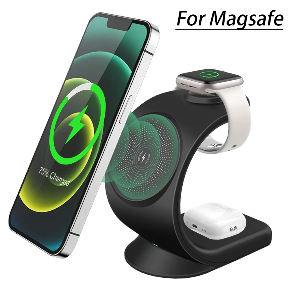 Магнитное беспроводное зарядно – обзор и цена Wireless Charger 3 In 1