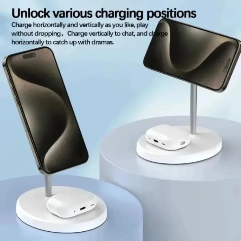 Магнитная беспроводная зарядна – обзор и цена Wireless Charger 3 In 1