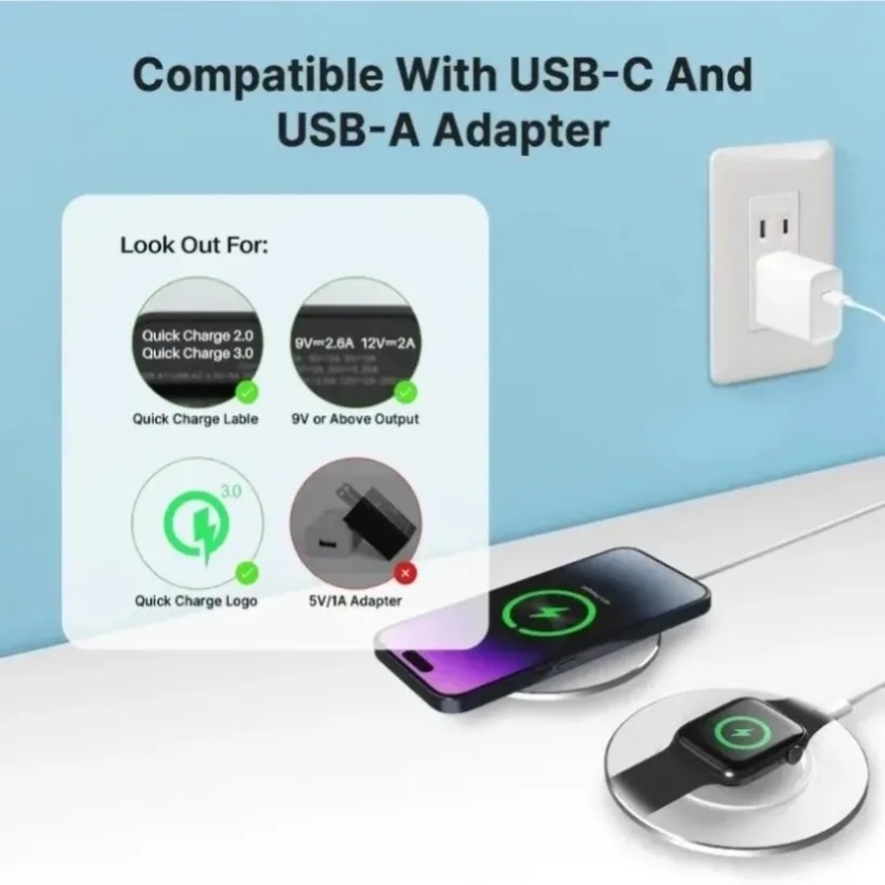Компактная беспроводная зарядн – обзор и цена Wireless Charger 3 In 1